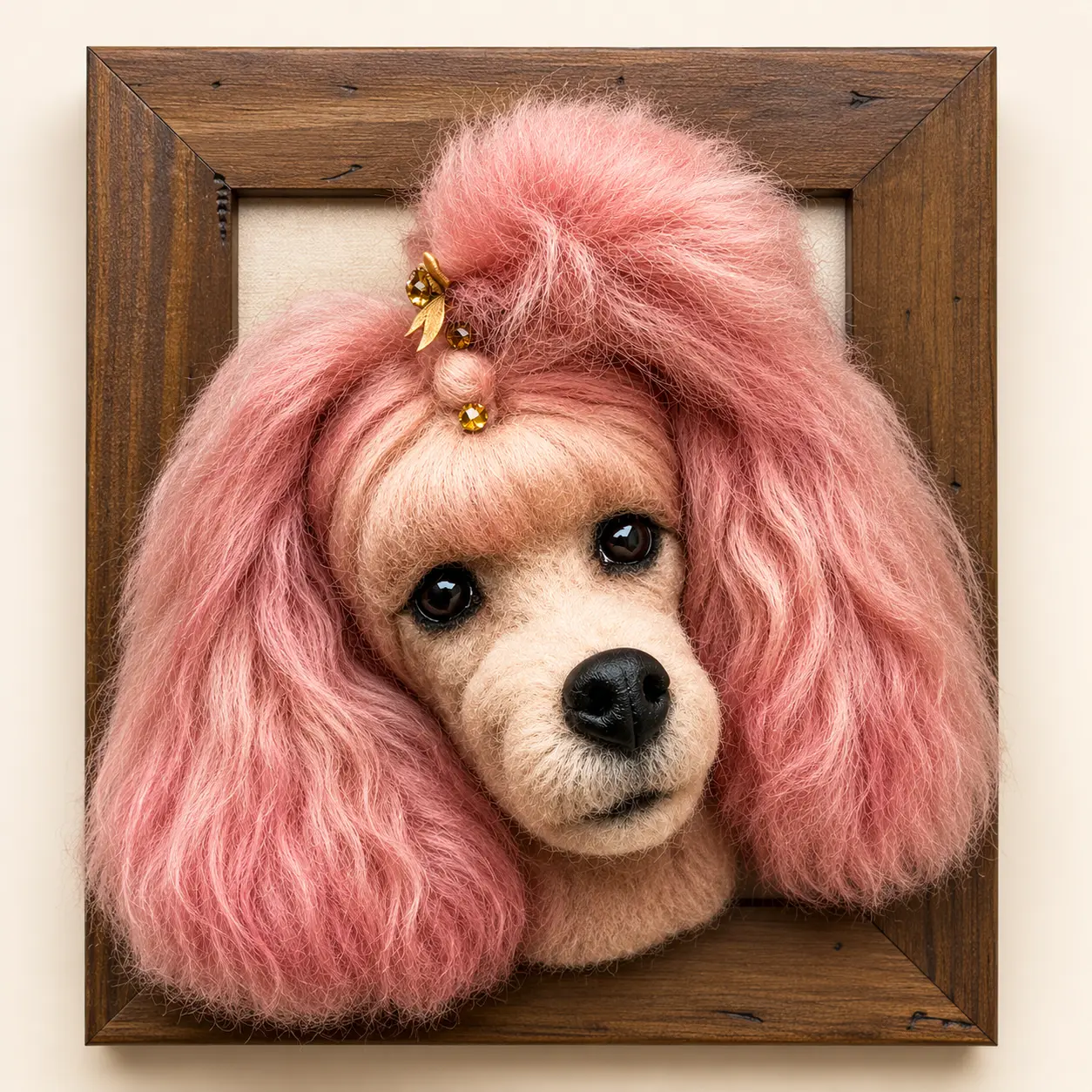 Poodle em feltragem